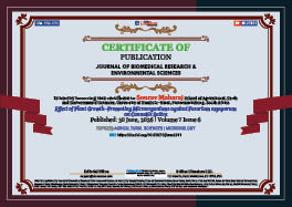 Certificate of Publication — Effect of Plant Growth-Promoting Microorganisms against Fusarium oxysporum on Cannabis Sativa