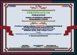 Certificate of Publication — Nanoparticles: A Risk for Humans and the Environment